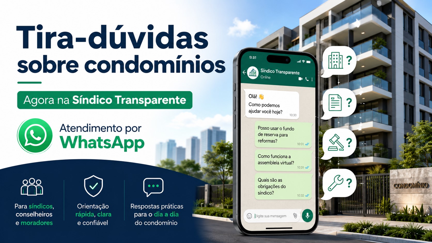 Tira dúvidas sobre condomínios
